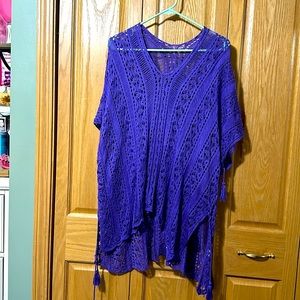 Purple cover up for bathing suit